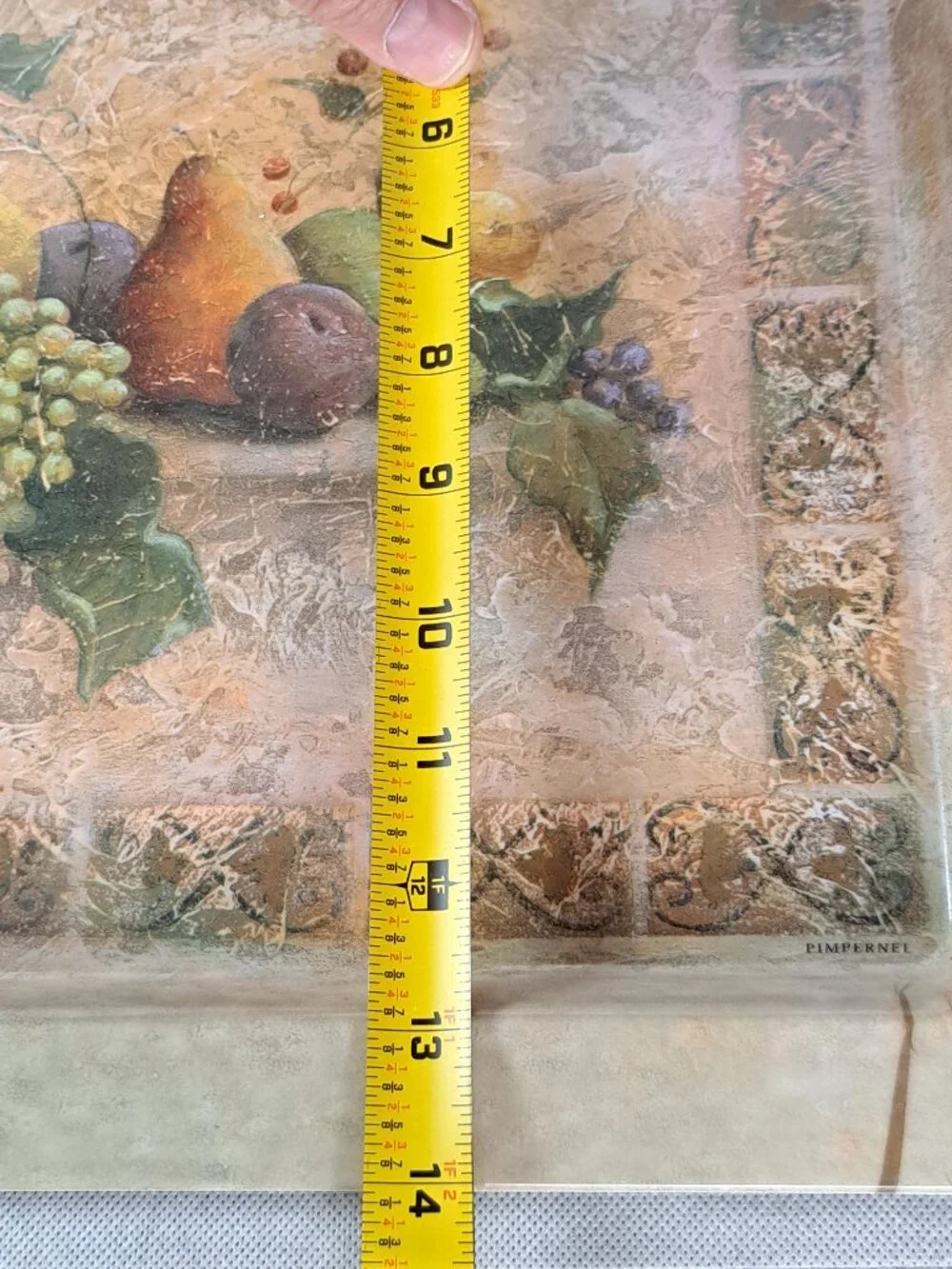 Pimpernel Tuscan Fruit Serving Tray 19x14 Melamine Vintage Decor